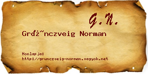 Grünczveig Norman névjegykártya